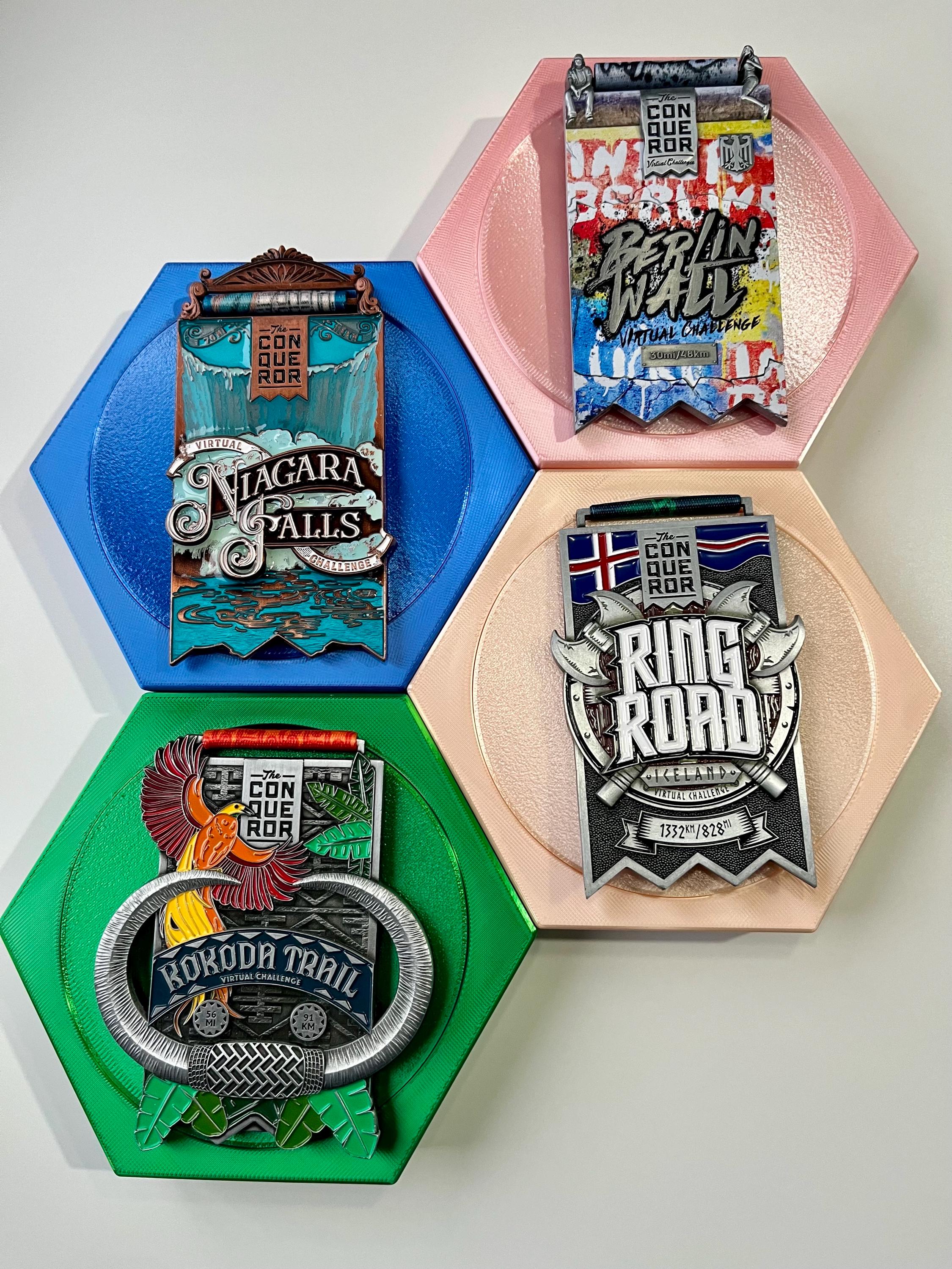 Shiny Honeycomb Medal Holders - Small - 6+ Colours - Made in The UK - Worldwide Shipping