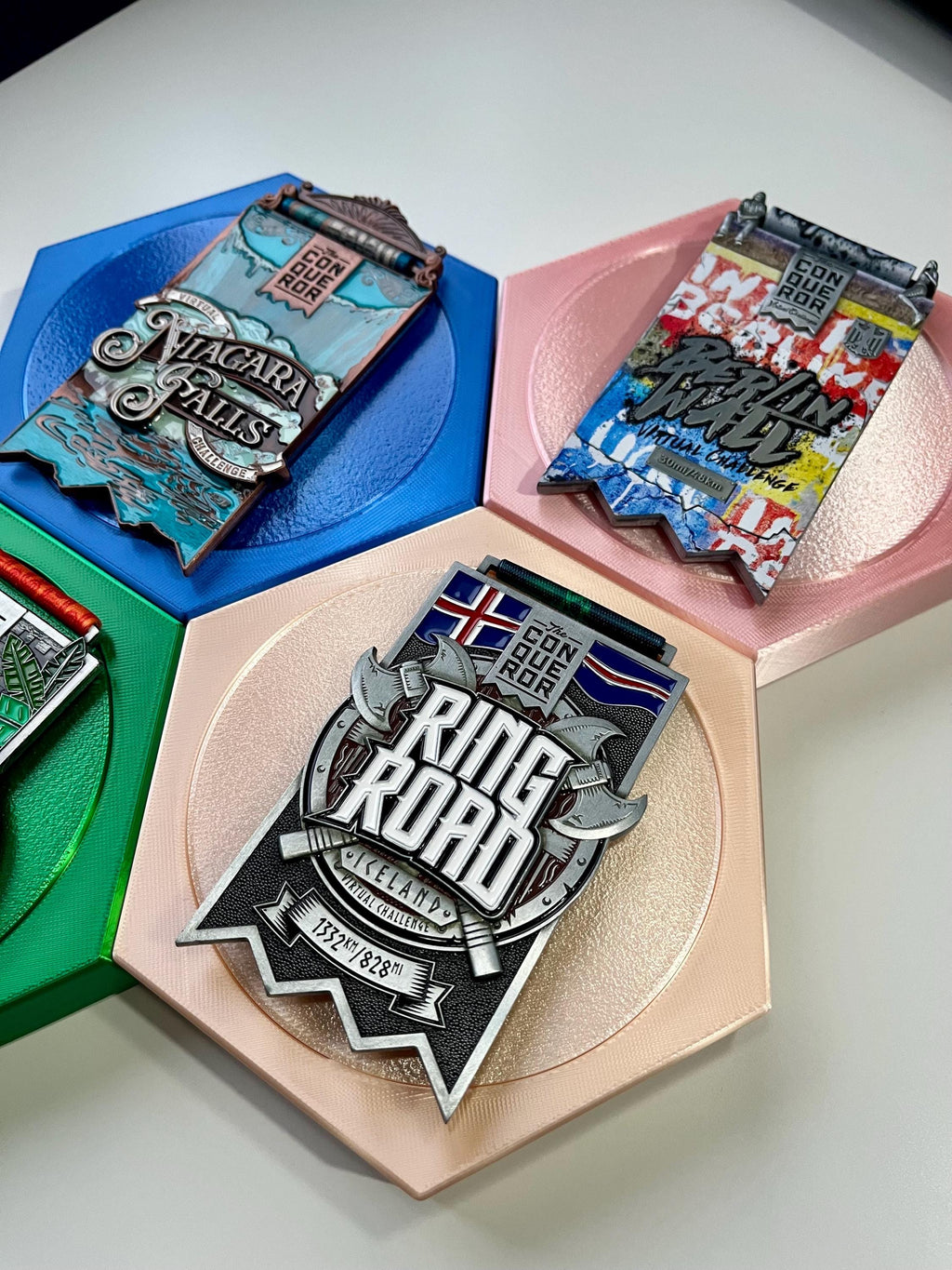 Shiny Honeycomb Medal Holders - Small - 6+ Colours - Made in The UK - Worldwide Shipping