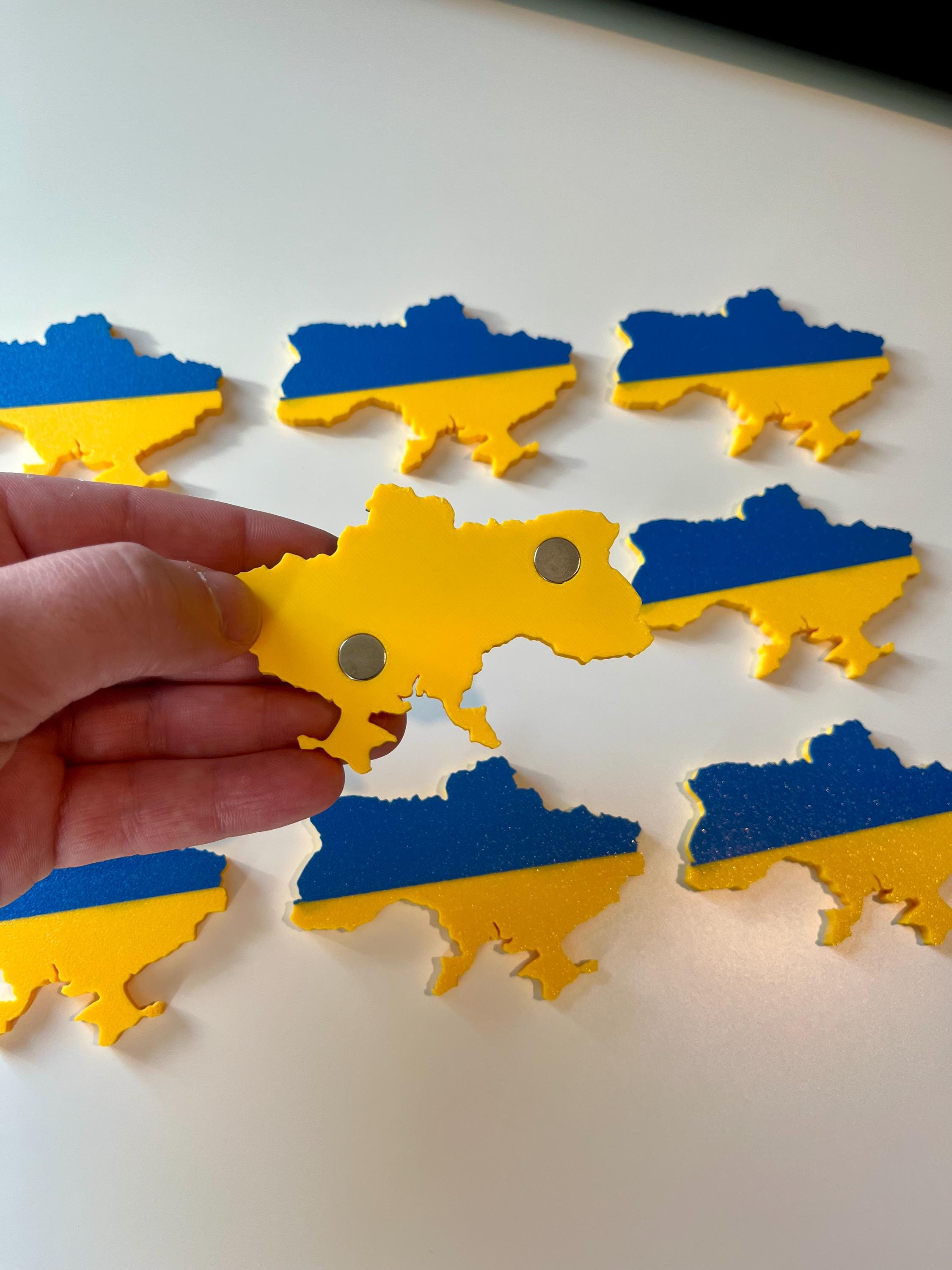 Ukraine Flag Fridge Magnet.